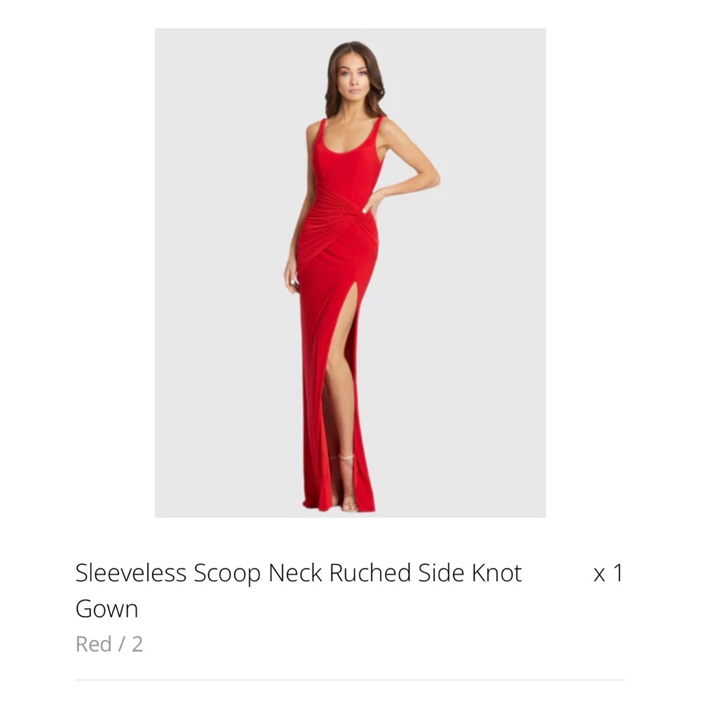 Mac Duggal red gown
